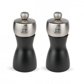 Peugeot Fidji 12 cm Mat Siyah Karabiber ve Tuz Değirmen Seti