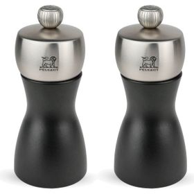 Peugeot Fidji 12 cm Mat Siyah Karabiber ve Tuz Değirmen Seti