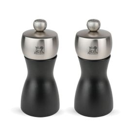 Peugeot Fidji 12 cm Mat Siyah Karabiber ve Tuz Değirmen Seti