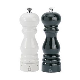 Peugeot Paris Siyah Beyaz 18 cm Karabiber Tuz Değirmen Seti