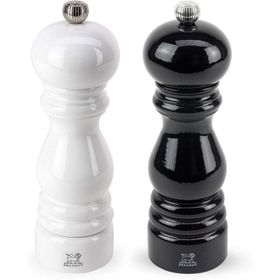 Peugeot Paris Siyah Beyaz 18 cm Karabiber Tuz Değirmen Seti