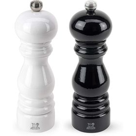 Peugeot Paris Siyah Beyaz 18 cm Karabiber Tuz Değirmen Seti
