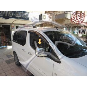 Peugeot Partner Tepe 2008-2012 Krom 2 Parça Ayna Kapağı