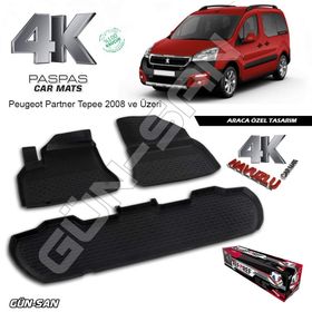 Peugeot Partner Tepee 2014-2015 4D Havuzlu Oto Paspas