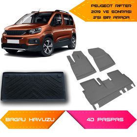 Peugeot Rifter 2019 ve Sonrası Paspas ve Bagaj Havuzu
