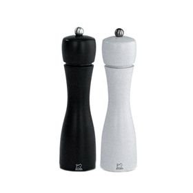 Peugeot Tahiti 20 cm Siyah Beyaz Tuz Ve Karabiber Değirmen Seti