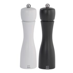 Peugeot Tahiti 20 cm Siyah Beyaz Tuz Ve Karabiber Değirmen Seti