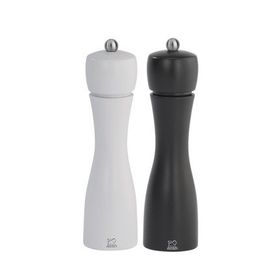 Peugeot Tahiti 20 cm Siyah Beyaz Tuz Ve Karabiber Değirmen Seti