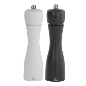 Peugeot Tahiti 20 cm Siyah Beyaz Tuz Ve Karabiber Değirmen Seti