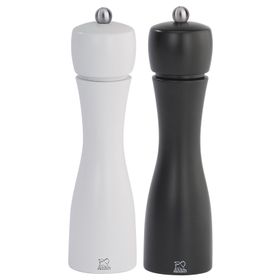 Peugeot Tahiti 20 cm Siyah Beyaz Tuz Ve Karabiber Değirmen Seti