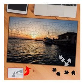 PF126 Deniz İskele Vapur Şehir 240 Parça Puzzle Yapboz Tablo
