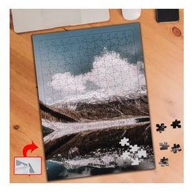 PF223 Dağ Gökyüzü Beyaz Bulutlar 240 Parça Puzzle Yapboz Tablo