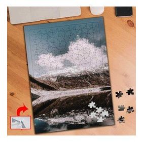 PF223 Dağ Gökyüzü Beyaz Bulutlar 240 Parça Puzzle Yapboz Tablo