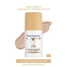 Pharmaceris 30 ml Spf 20 02 Yoğun Kapatıcı Yumuşak Sıvı Fondöten