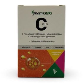 Pharmateks C Plus Vitamin C Vitamin D3 Propolis Çinko 60 Kapsül