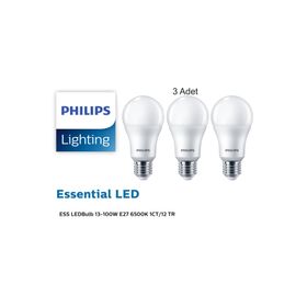 Philips 13-100W E27 2700 K Essential Led Ampul