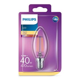 Philips 40W B35 E14 Non-dım 2700K Led Classic Ampul