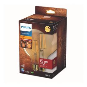 Philips 50W G120 E27 2200K gold Rf 1Pf Led Classic Ampul