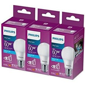 Philips 6500K Beyaz Işık 8-60W 3'lü Led Ampul