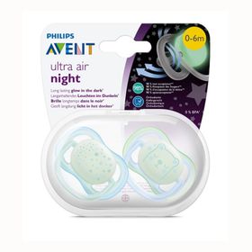 Philips Avent 2 li 0-6 Ay Ultra Air Karanlıkta Parlar Erkek Emzik