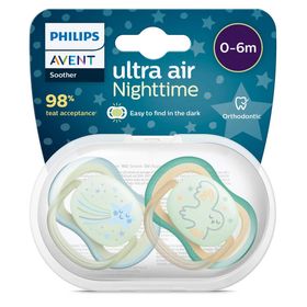 Philips Avent 2'li 0-6 Ay Ultra Air Night Silikon Emzik