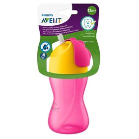 Philips Avent 300 ml Pembe 1+ Yaş Desenli Pipetli Alıştırma Bardağı