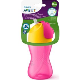 Philips Avent 300 ml Pembe 1+ Yaş Desenli Pipetli Alıştırma Bardağı