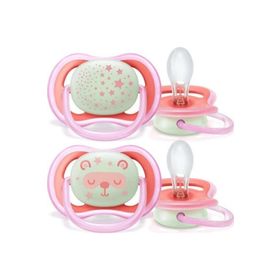 Philips Avent 3201 6-18 Ay Pembe Ultra Air Night 2'li Silikon Emzik
