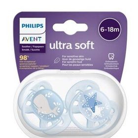 Philips Avent 6-18 Ay 2'li Erkek Ultra Soft Silikon Emzik