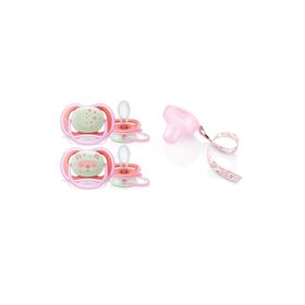 Philips Avent 6 18 Ay Pembe Ultra Air Karanlıkta Parlayan Emzik