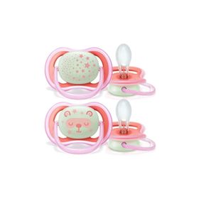 Philips Avent 6 18 Ay Pembe Ultra Air Karanlıkta Parlayan Emzik
