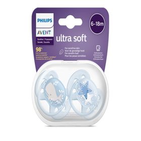 Philips Avent 6-18 Ay Ultra Soft Desenli Erkek Emzik