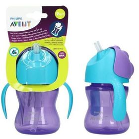 Philips Avent Desenli 200 ml Mor Pipetli Bardak