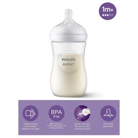 Philips Avent Natural Response 1+ Ay 260 ml Doğal Tepkili Antikolik PP Biberon