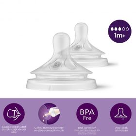 Philips Avent No 3 1+ Ay Natural Response 2 Adet Biberon Emziği