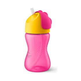 Philips Avent Pembe-Sarı 12+ Ay 300 ml Yeni Desenli Pipetli Bardak