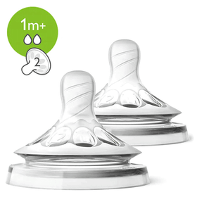 Philips Avent Scf042/27 Natural Silikon Biberon Emziği 2Li 1m+ Ay 2 Delikli