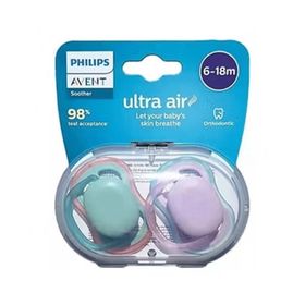 Philips Avent SCF085/18 Ultra Air 6-18 Ay 2'li Açık Mavi Kız Emzik