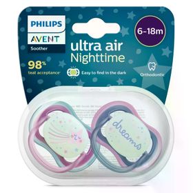 Philips Avent SCF376/14 Ultra Air 6-18 Ay 2'li Kız Gece Emzik