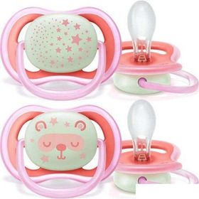 Philips Avent SCF376/22 2'li Ultra Air Night Karanlıkta Parlar 6-18 Ay Kız Emzik