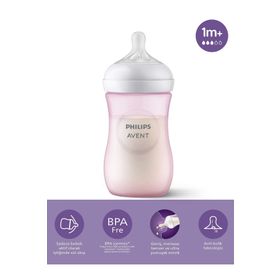 Philips Avent SCY903/11 Pembe Doğal Tepkili 260 ml Biberon