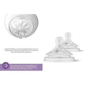 Philips Avent SCY964/02 Doğal Tepkili 4 Numara 2'li Biberon Emziği