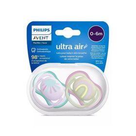 Philips Avent Ultra Air 0-6 Ay 2'li Mor ve Yeşil Desenli Emzik