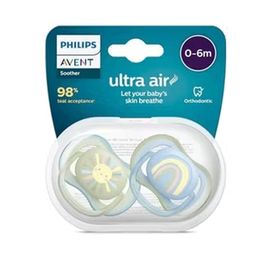 Philips Avent Ultra Air 0-6 Ay 2'li Sarı ve Mavi Emzik
