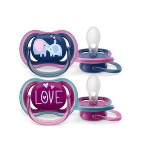 Philips Avent Ultra Air 18 Ay+ 2'li Lacivert ve Mor Desenli Emzik