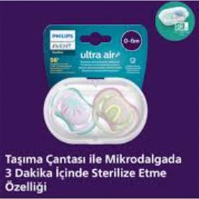 Philips Avent Ultra Air 18 Ay+ 2'li Lacivert ve Mor Desenli Emzik