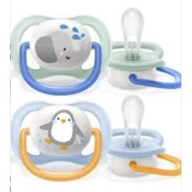 Philips Avent Ultra Air Animals 0-6 Ay 2'li Hayvan Desenli Mavi ve Turuncu Emzik