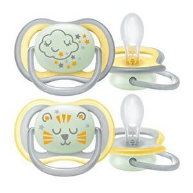 Philips Avent Ultra Air Nighttime 18+Ay 2'li Sarı Gece Emziği