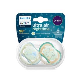 Philips Avent Ultra Air Nighttime Yeşil ve Turuncu 0-6 Ay 2'li Emzik