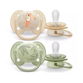 Philips Avent Ultra Soft 0-6 Ay 2'li Sarı ve Yeşil Desenli Emzik